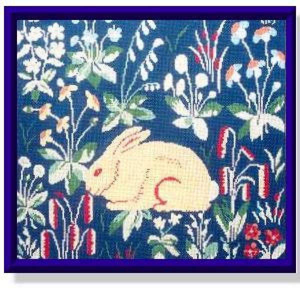 Medieval Bunny Blue Background-CRS107