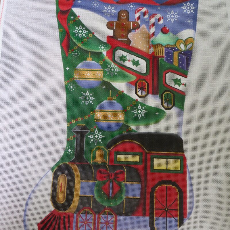 Rebecca Woods Train Stocking